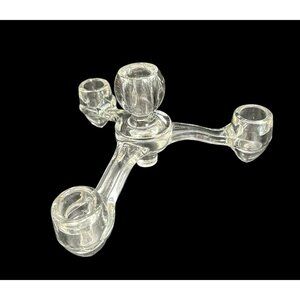 Indiana Glass COLONY 3 Arm, 4 Candle Teardrop Mid Century Mod Epergne Candelabra